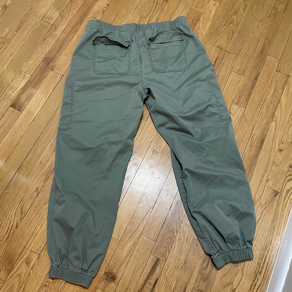 GAP Downtown Zipper Jogger Pants Women's XL Tall Olive Green Cargo Utility - Picture 7 of 7